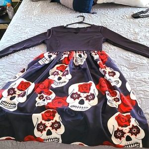 Halloween skull candy dress